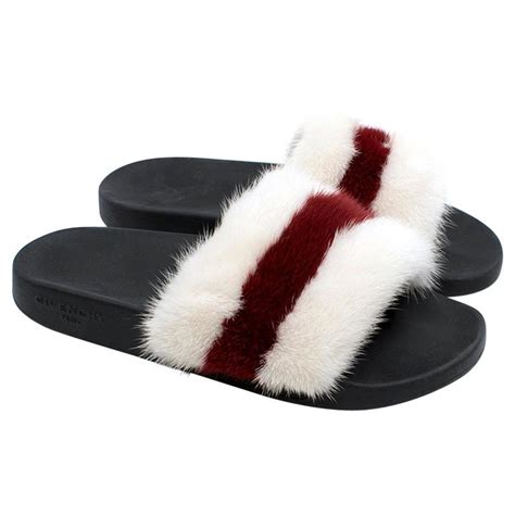 givenchy fur slides dupe|givenchy swimming pool slides.